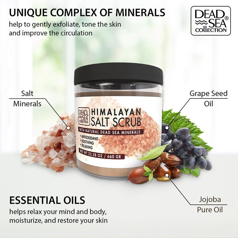 Himalayan Salt Scrub with Dead Sea Minerals – 23.28 Oz