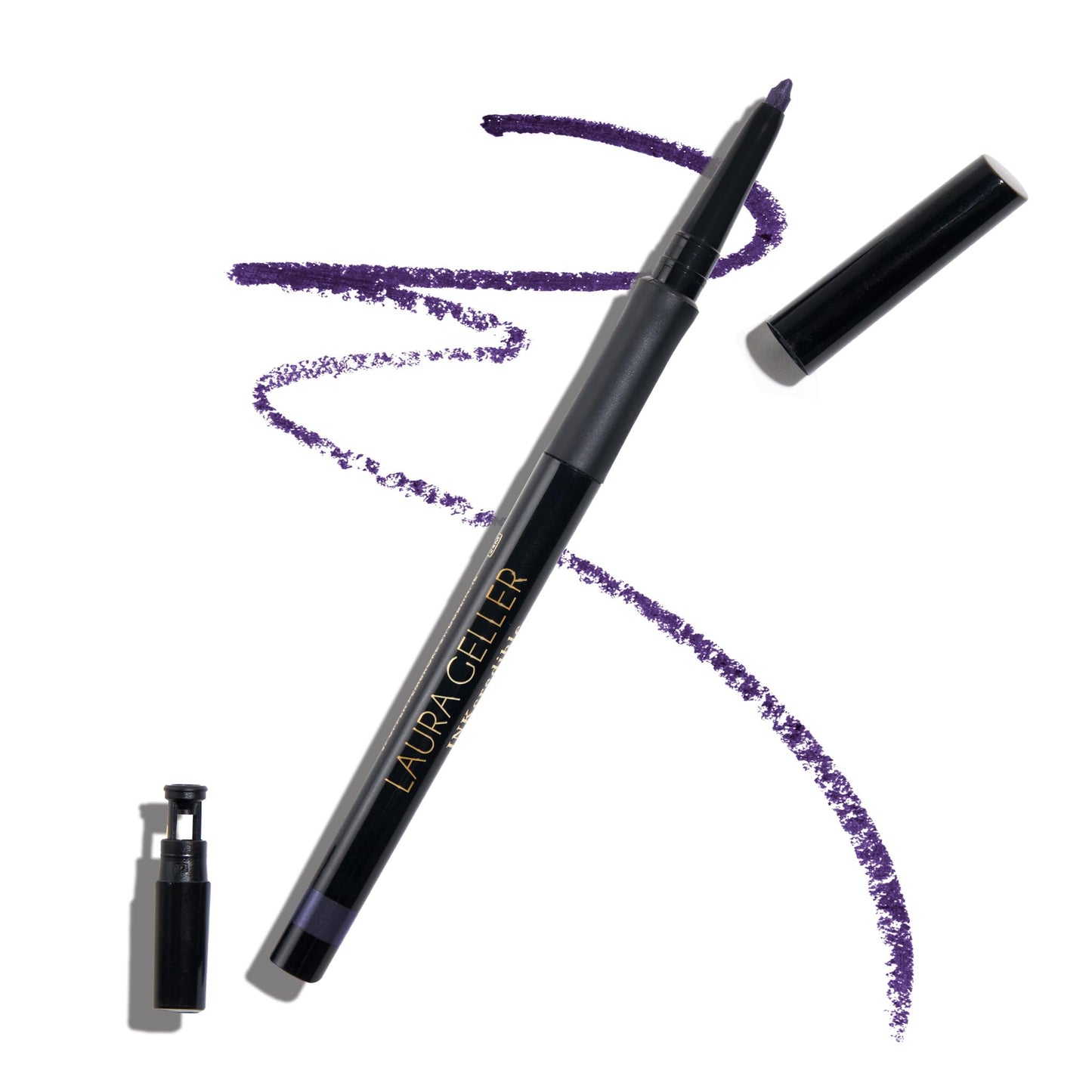 LAURA GELLER NEW YORK INKcredible Gel Eyeliner - Deep Purple - Waterproof Smudge-proof Eyeliner Pencil - Built in Sharpener