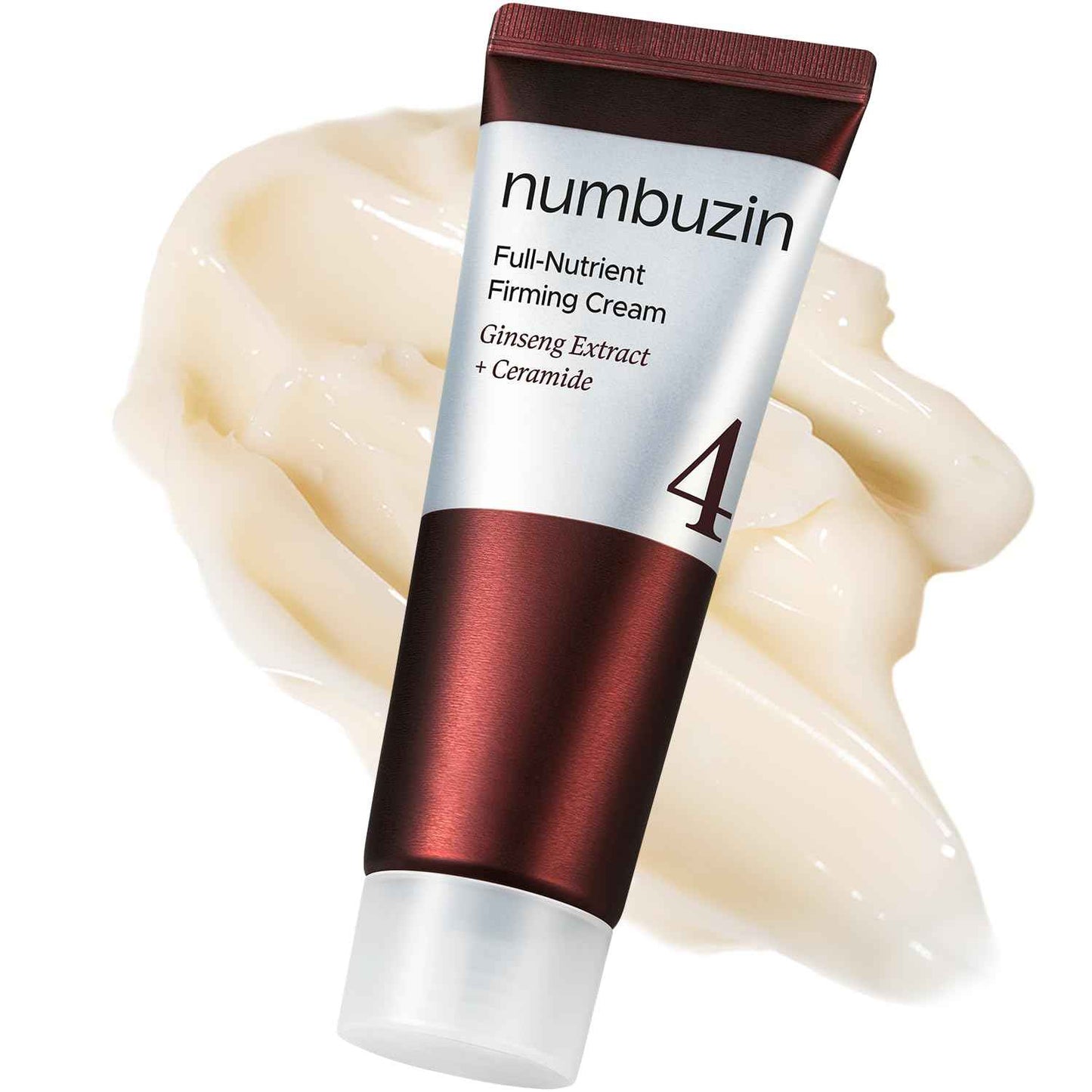 numbuzin No.4 Cream | Full-Nutrient Firming Cream | Skin Elasticity, Wrinkle Care, Anti-aging, Deeply Nourishing, Hydration | Red Ginseng, Panthenol, Niacinamide, Bifida | 2.02 fl. oz.