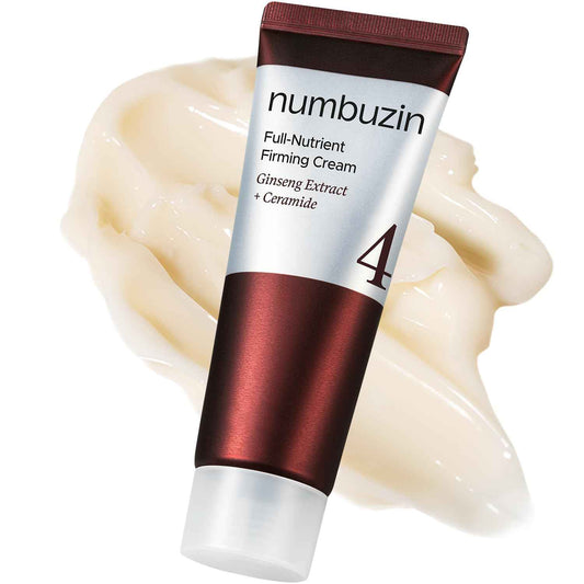 numbuzin No.4 Cream | Full-Nutrient Firming Cream | Skin Elasticity, Wrinkle Care, Anti-aging, Deeply Nourishing, Hydration | Red Ginseng, Panthenol, Niacinamide, Bifida | 2.02 fl. oz.