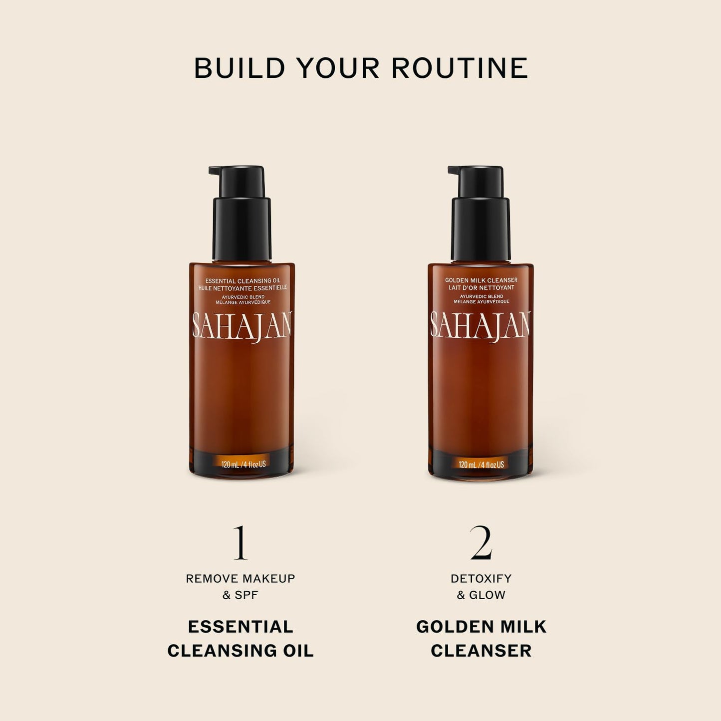 Sahajan Golden Milk Cleanser with Turmeric, Vitamic C + Black Cumin Seed Oil | Ayurvedic Clean Gentle Daily Milky Gel Cleanser | Unclogs Pores, Refines Texture, Calms Redness | 4 fl oz