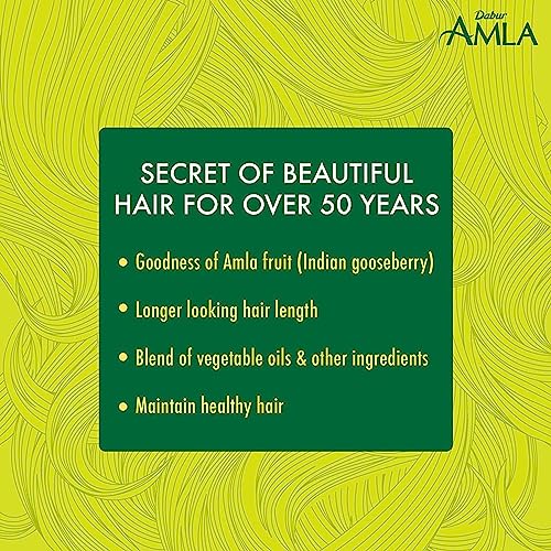 Dabur Amla Hair Oil 500ml - 100% Natural, Enhances Hair Growth, Nourishes Scalp and Hair