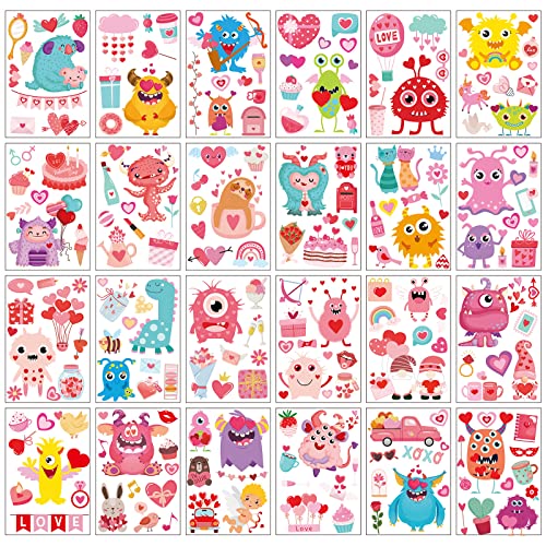 Valentine's Day Temporary Tattoos 120 Sheets 24 Designs