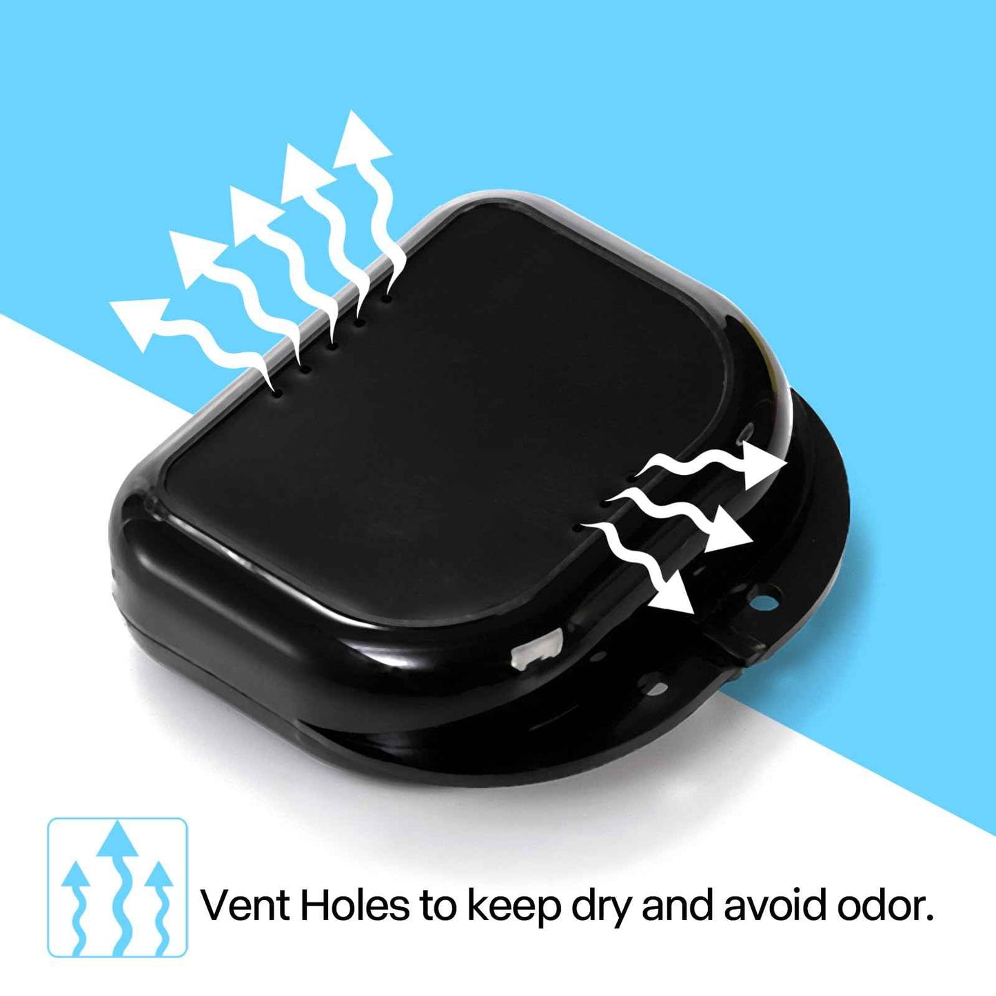 ZENFUN 40 Packs Retainer Case, Mouth Guard Cases Denture Case Bulk, Slim Aligner Box with Vent Holes, Assorted Denture Storage Container for Night Guards, Individually Sealed