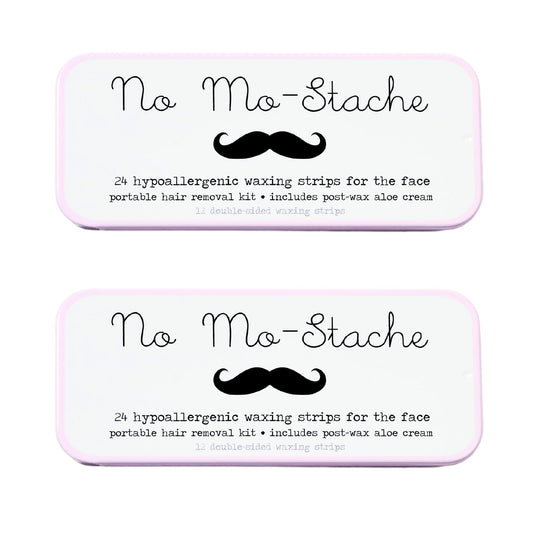No Mo-Stache Portable Lip Wax Kit 24 ct (2 Pack Bundle)