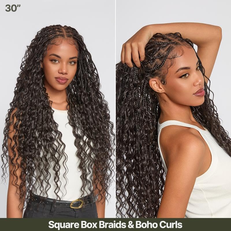 Frodio Boho Braided Wig 30" Full Lace 200% Density