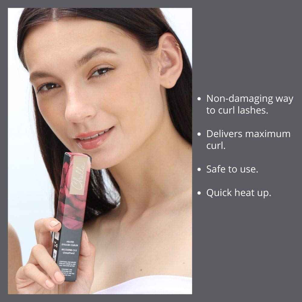 Chella Heated Eyelash Curler + Chella Eyebrow Pencil = Heaven