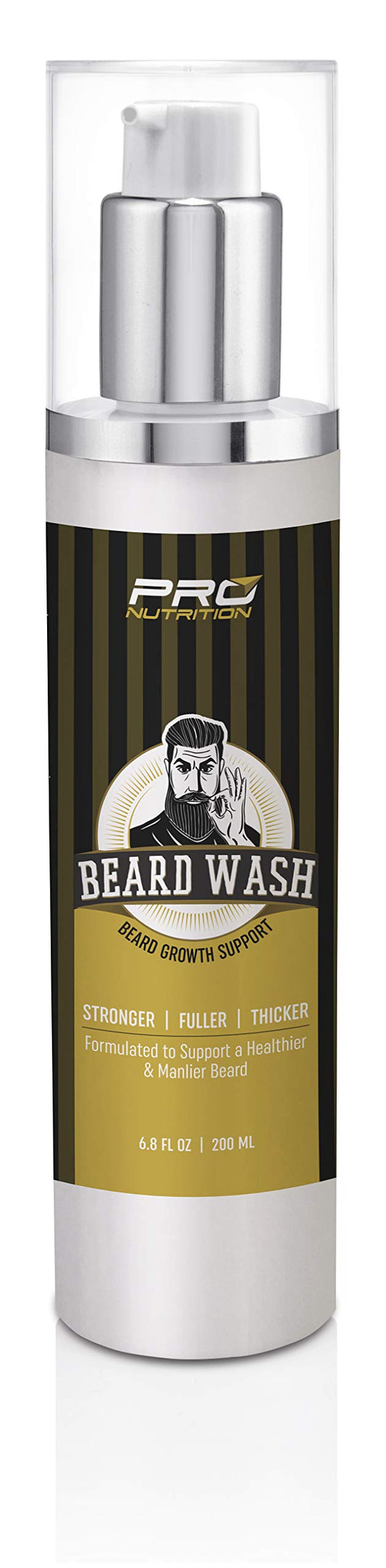 Beard Growth Shampoo & Wash- Stimulates & Repairs New Follicle Growth. Grow Stronger, Thicker, Fuller, Longer, Healthier Beard & Mustache Hair.