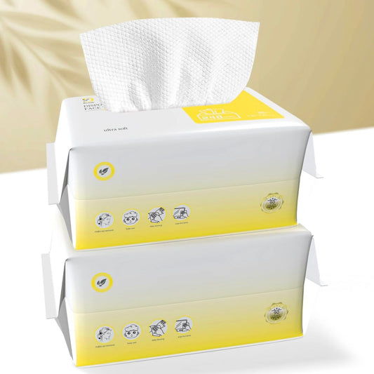 Dzronda Disposable Face Towel | Ultra-Soft Face Towelettes Disposable | Multi-Purpose Thick Daily Clean Towels for Washing, Drying, Skincare and Makeup Remover | 180 Count (Pack of 2)