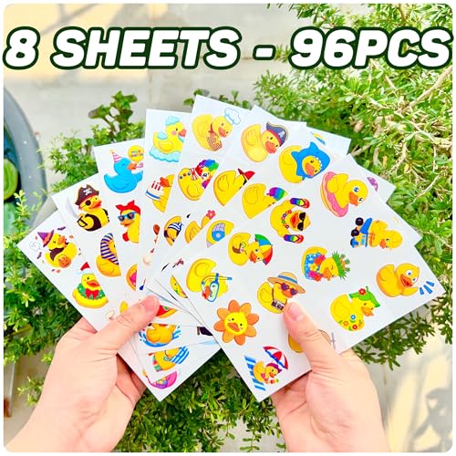 96 Rubber Duck Temporary Tattoos - Party Favors & Stickers