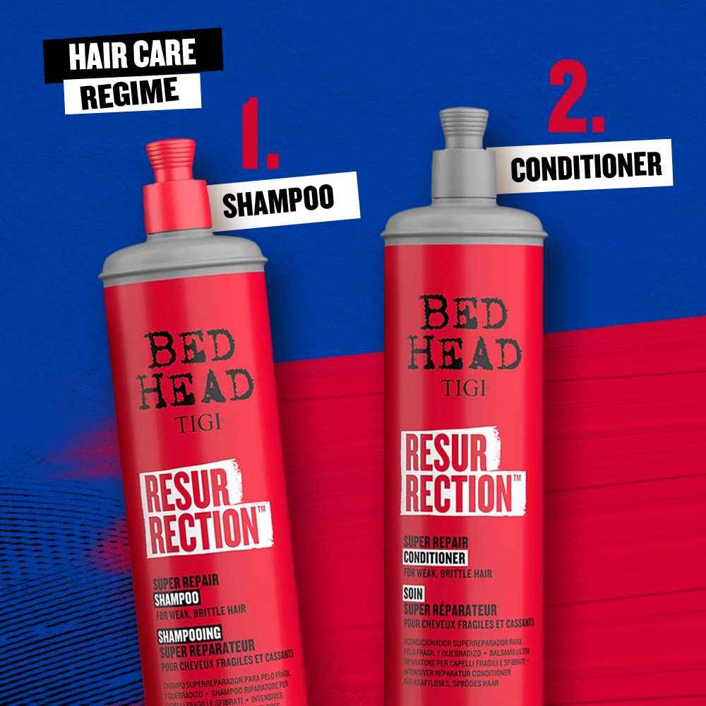 TIGI Bed Head Resurrection Repair Shampoo for Damaged Hair 13.53 fl oz (Pack of 2)