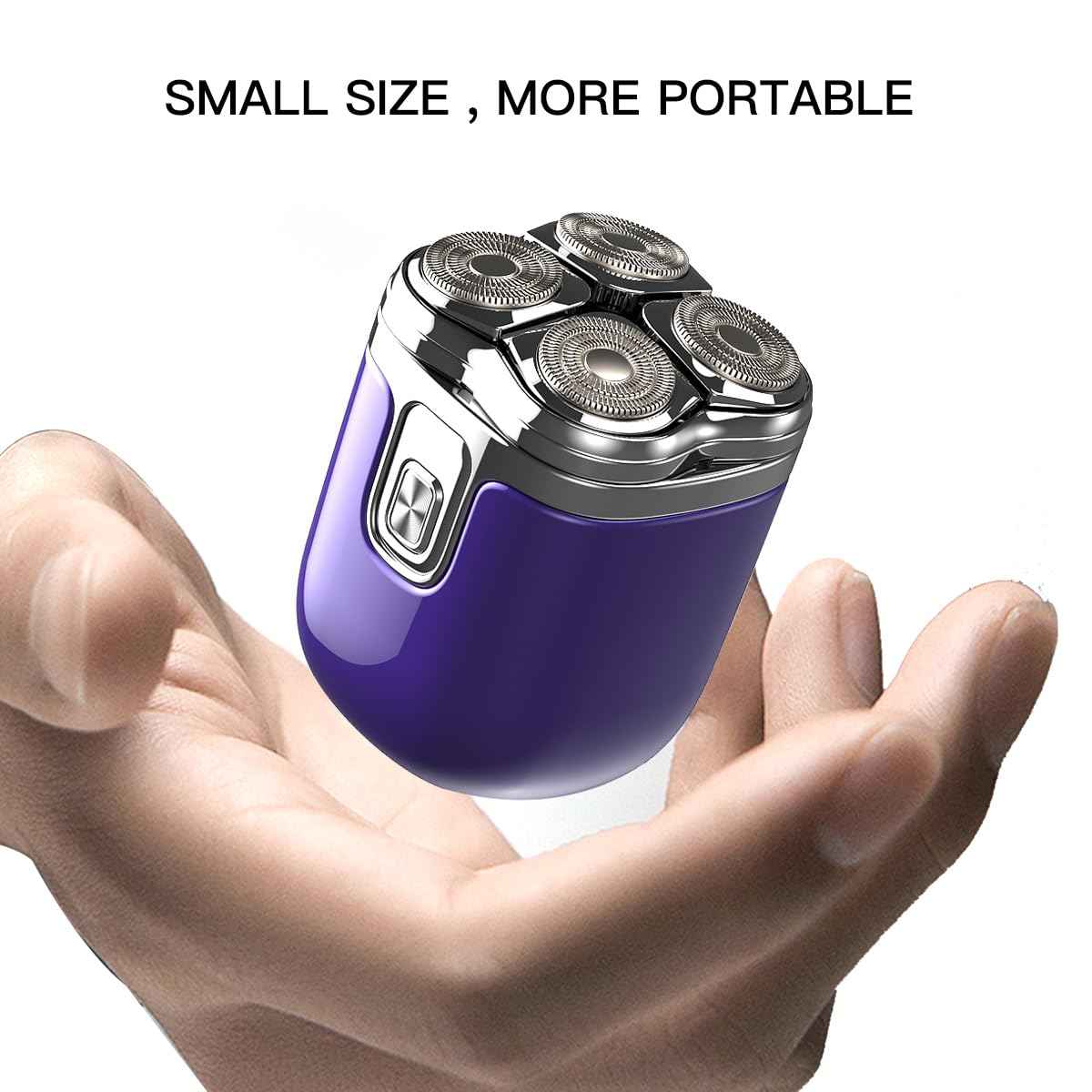 4-Blade Rotary Shaver for Men - Waterproof Electric Razor for Head Shaving & Face, Wet/Dry USB-C Rechargeable with LED Display, Detachable Trimmer Heads for Bald Men & Sensitive Skin