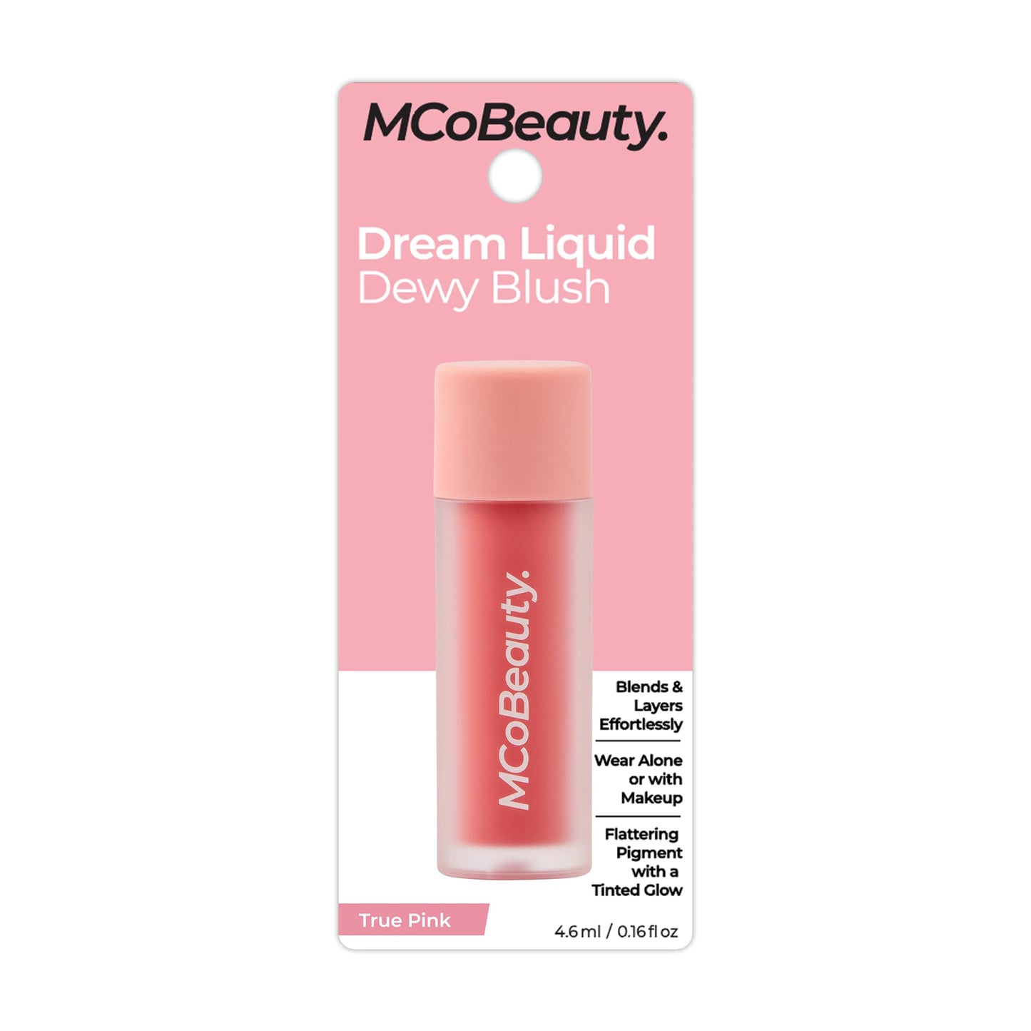 MCoBeauty Dream Liquid Dewy Blush, Cool Pink, Radiant Flush for Fresh, Glowing Cheeks, Vegan, Cruelty Free Cosmetics