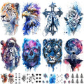 Watercolor Temporary Tattoos – Animals & Space | 3-5 Days