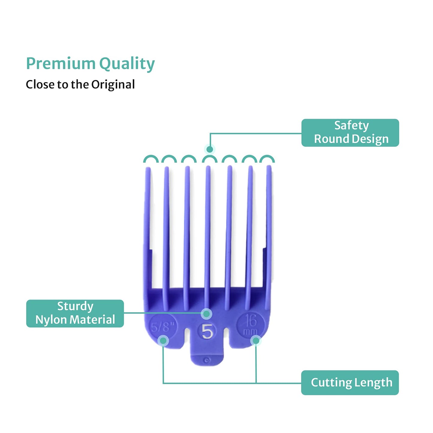 10 Professional Hair Clipper Guards Cutting Guides Fits for Most Wahl Clippers with Organizer, Color Coded Clipper Combs Replacement - 1/16" to 1"