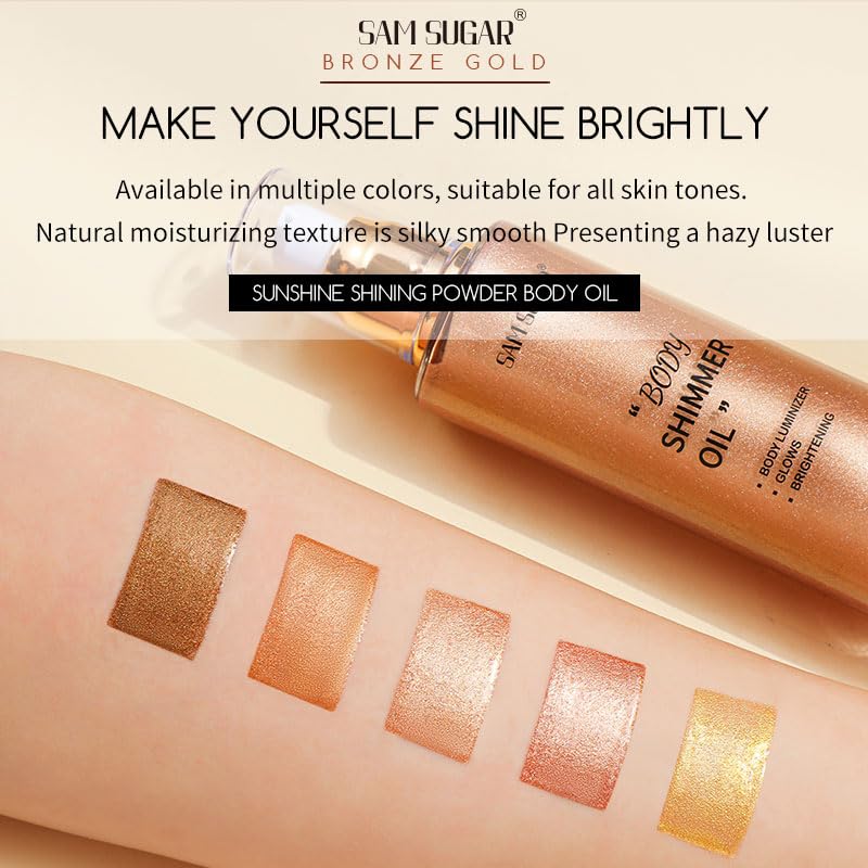 Shimmer Body Oil - Moisturizing Glow Highlighter 100ml