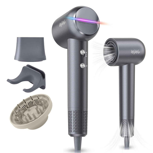 Ionic Hair Dryer, Overheating Protection Temperature Control 5 to 6 Min Fast Drying, Powerful 1500W Blow Dryer 200M Negative Ions, Quiet Lightweight Buckle Nozzle & Diffuser for Home Travel