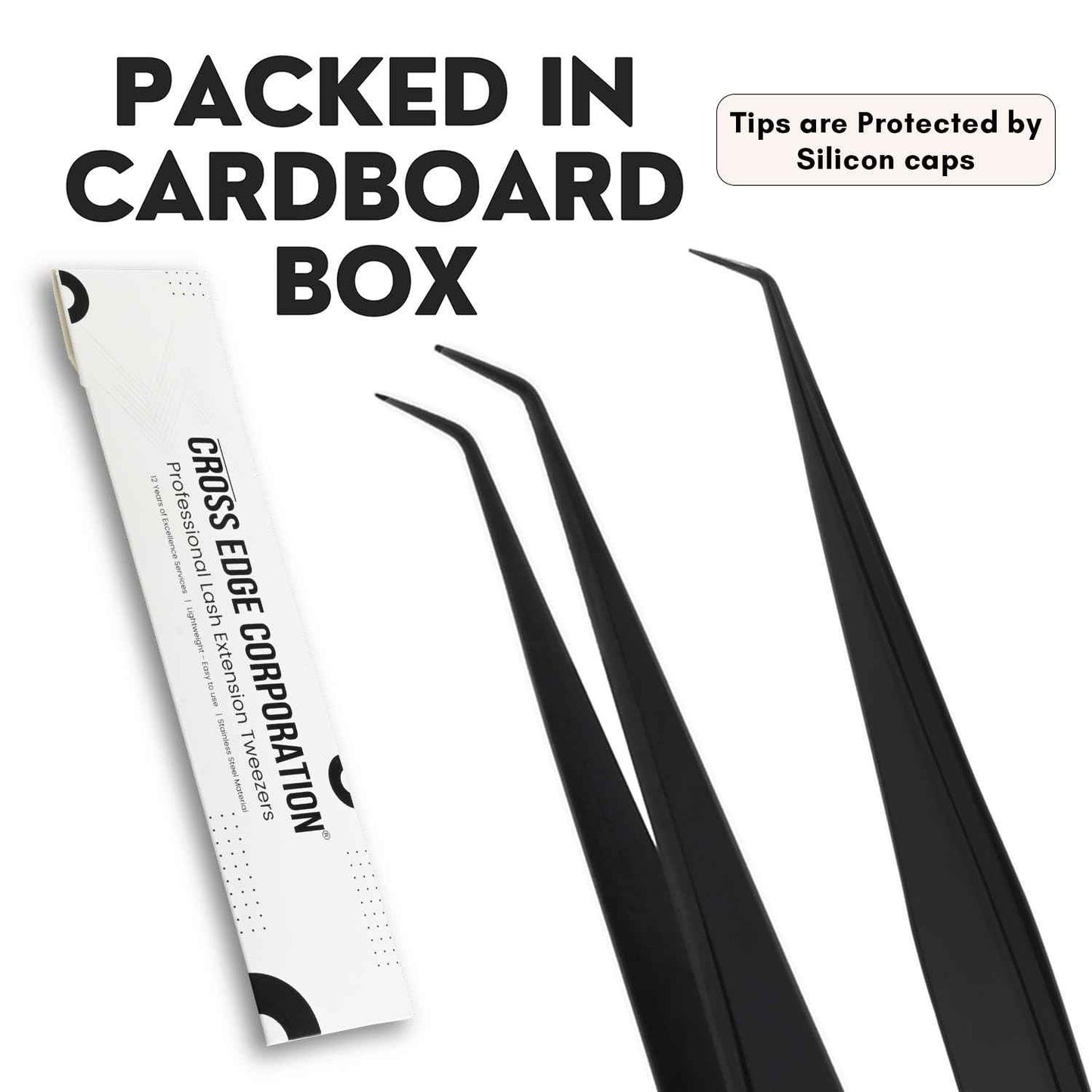 Isolation Tweezer for Eyelash Extensions – 14cm Curved Lash Tweezer, Stainless Steel, Best for Individual Isolation & Classic Lashes, Pinzas para Twisers (Black Titanium)