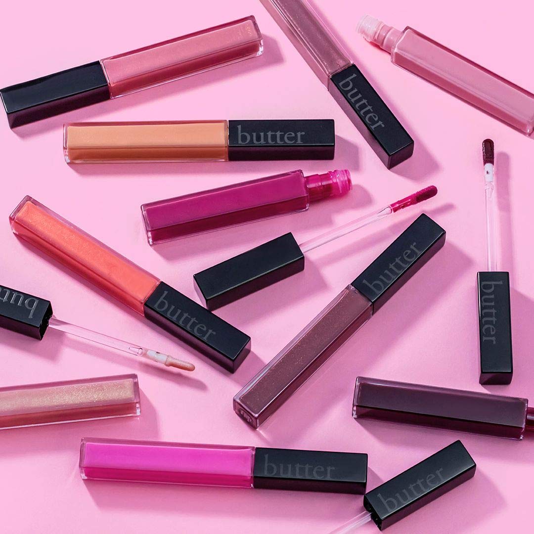 butter LONDON Plush Rush Plumping Lip Gloss, Ultra-Shine & Hydrating, Improves Lip Texture, Cruelty Free, Flirt