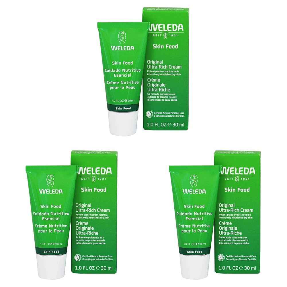 Weleda Skin Food Original Ultra-Rich Body Cream, 1 Fluid Ounce, Plant Rich Moisturizer with Pansy, Chamomile and Calendula (Pack of 3)