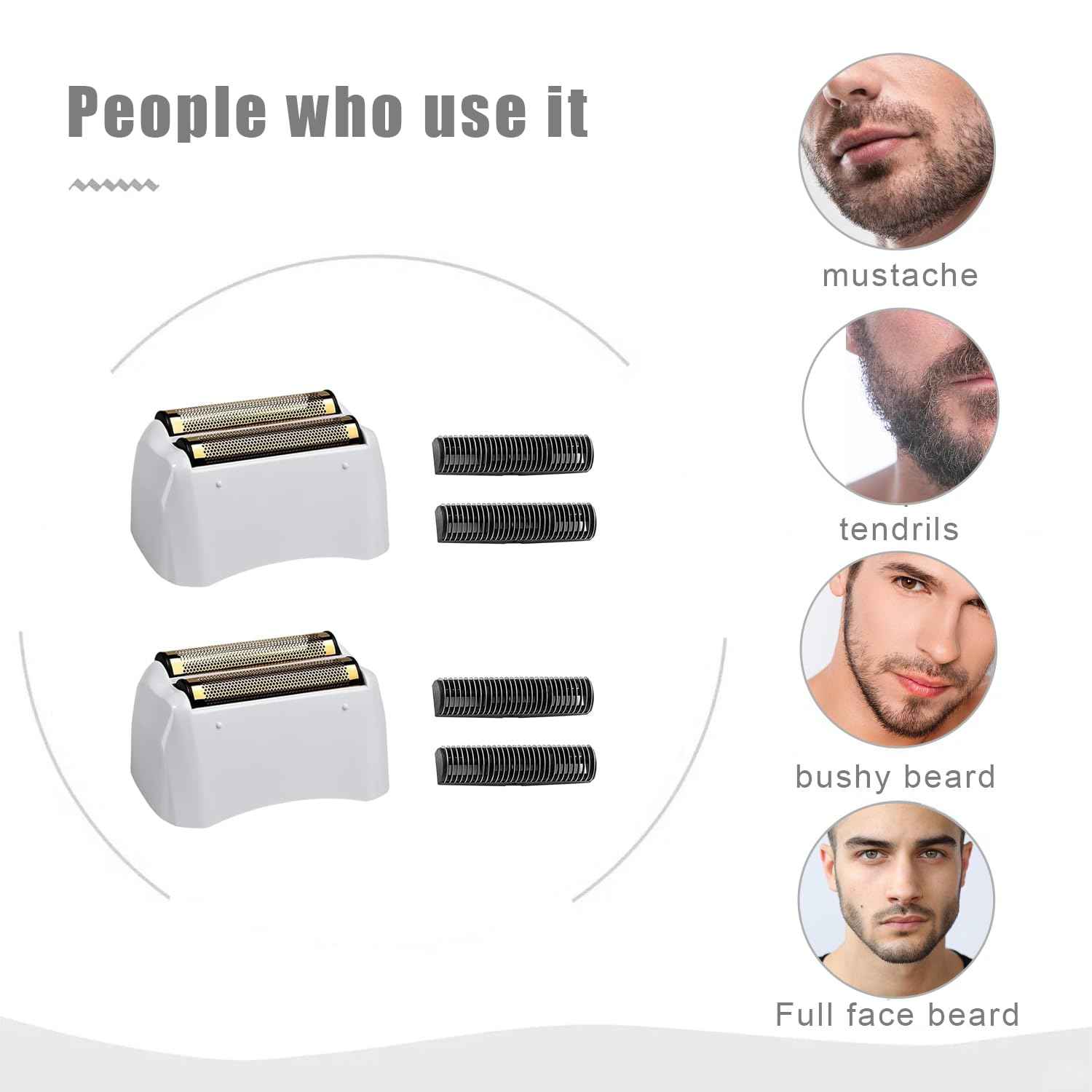 3 Packs Pro Shaver Replacement Foil and Cutters Compatible with Andis #17155 & #17150 Shaver Pro Foil (Golden-3)