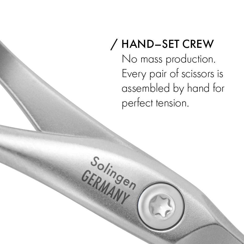 GERMANIKURE Tower Point Cuticle Scissors Grooming Scissors FINOX Stainless Steel Professional Nail Scissors in Leather Case -Ethically Made in Solingen Germany - 4705