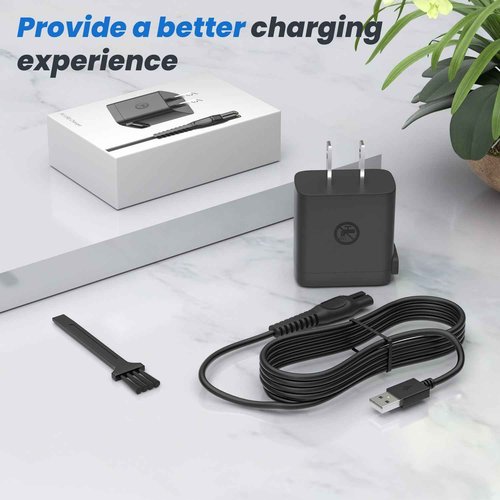 5V Charger for Philips Norelco Shaver S3243/91 X3001/90 S7887/82 X3052/91 S5880/81 S1016/90, with 3.3 ft Power Cord