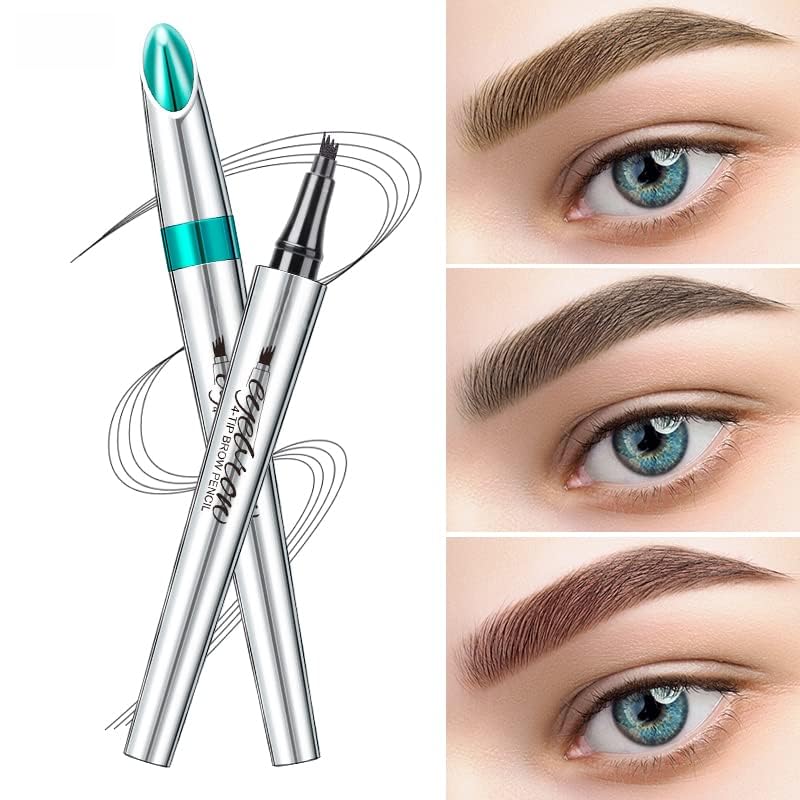 Edlike Microblading Eyebrow Pen - 4 Point, Waterproof, Dark Brown