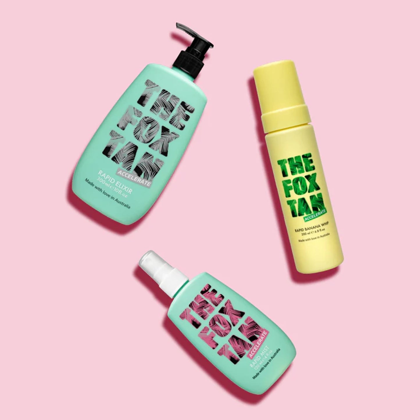 The Fox Tan Let It Whip Tanning Lotion Bundle For Deeper & Darker Tans, Hydrating & Non-Stick, Vegan & Cruelty Free, 120mL + 300mL + 200mL (3 Pieces)