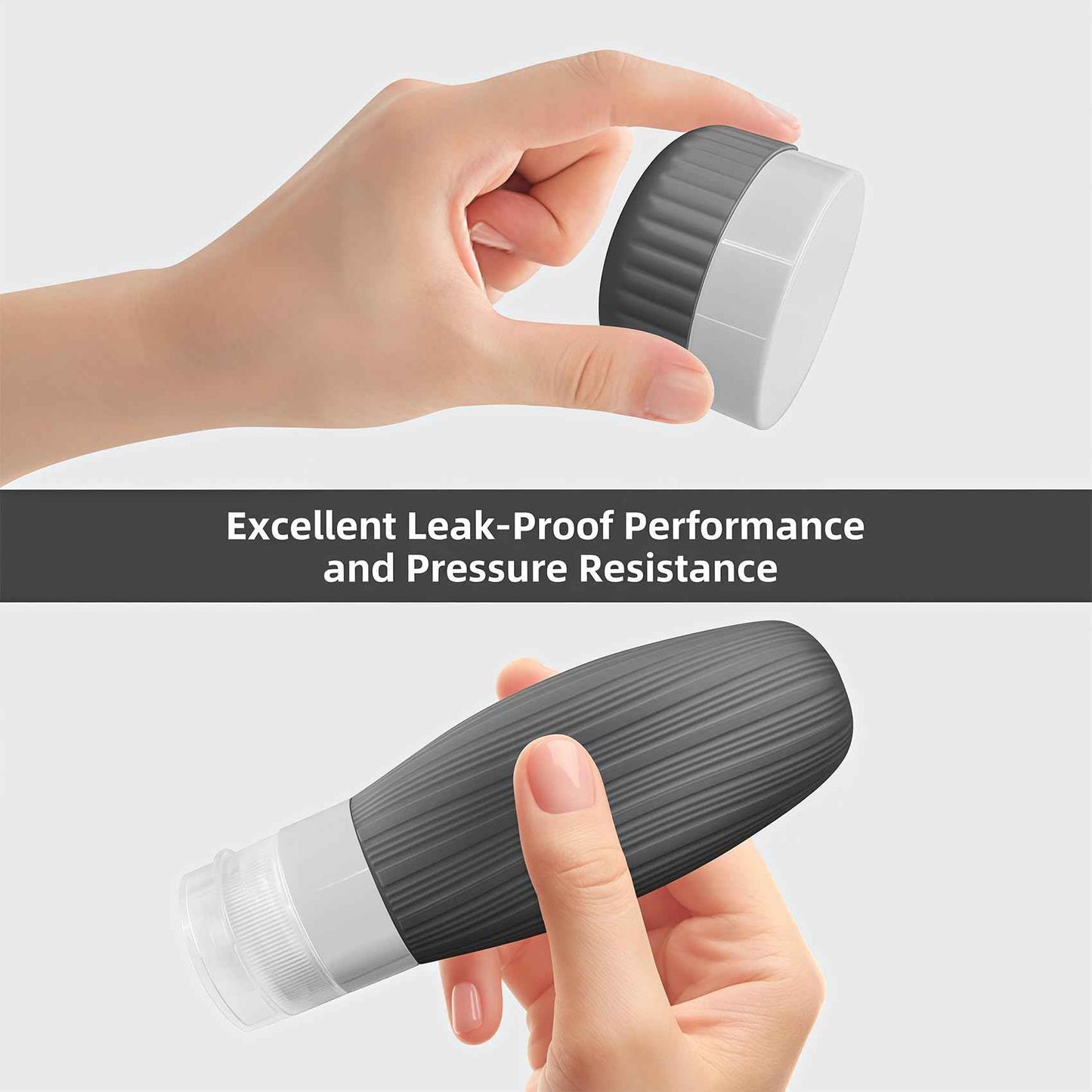 Travel Bottles for Toiletries, Leakproof Silicone Squeezable Cosmetic Liquids Bottles in Travel Size with Clear Bag, TSA Approved Refillable Cosmetic Container Kits for Shampoo and More (Blue)