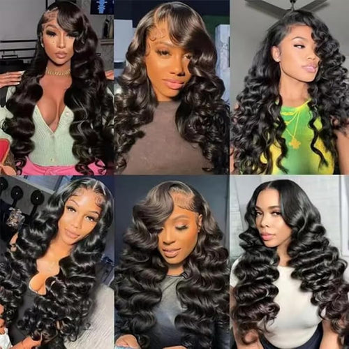 12-Inch #1B Loose Deep Wave Human Hair Bundles - 3 Pack
