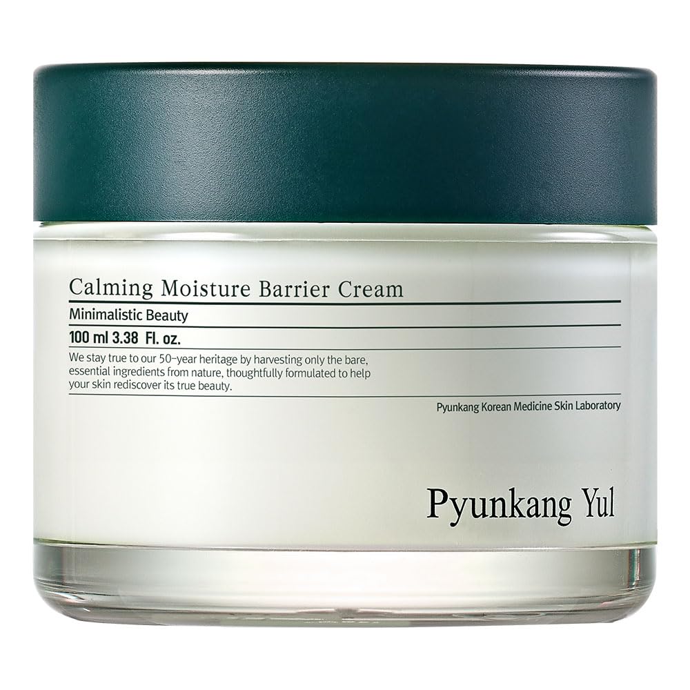 Pyunkang Yul [PKY] Calming Moisture Barrier Cream Instantly Soothes Sensitive Skin, Hyaluronic Acid & Ceramide for Hydration, Vegan, Korean Skincare (3.38 Fl. Oz, 100ml)