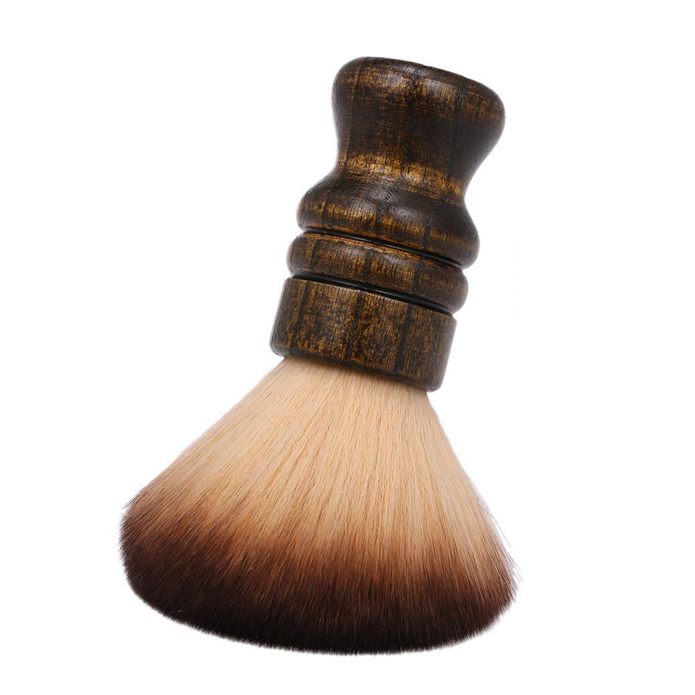 Large Neck Duster Brush Anself Soft Barber Face Cleaning Hairbrush Nylon Hair Wooden Handle Cutting Kits