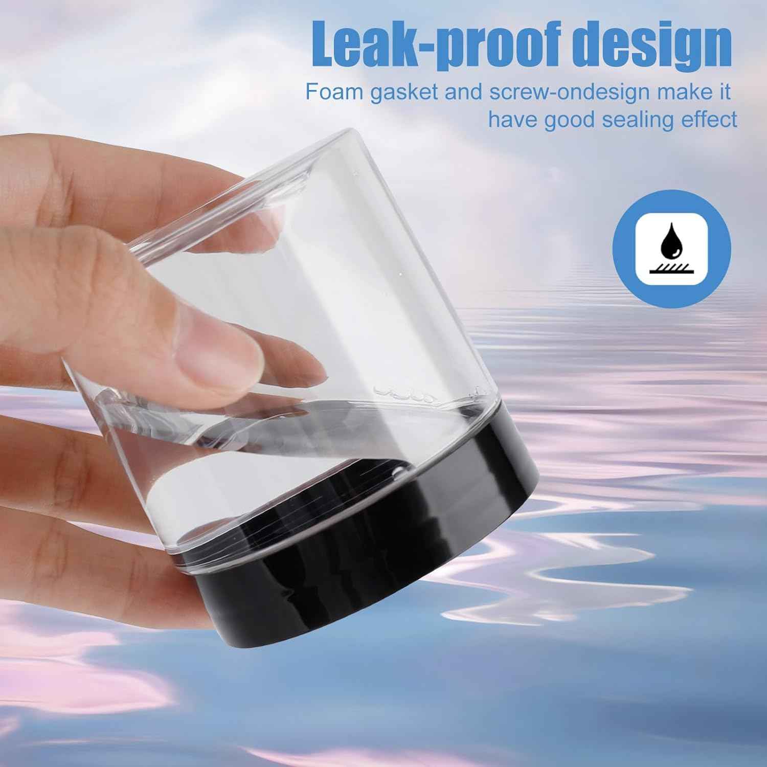 75 Pack 4 Oz Plastic Containers with Lids, OBKJJ Clear Travel Size Leak Proof Makeup Travel Containers BPA Free Cosmetic Slime Jars for Lotion, Cream, Body Butter, Makeup, Ointments (75)