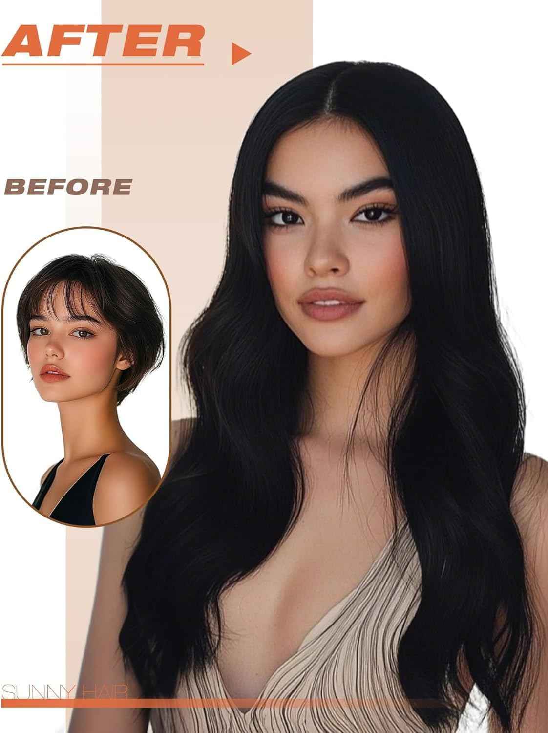 Sunny Hair Tape in Hair Extensions Human Hair 22inch Hair Extensions Real Human Hair Tape in Extensions for Women Jet Black Invisible Remy Hair Natural Straight Skin Weft Double Sided Tapes 20Pcs 50g