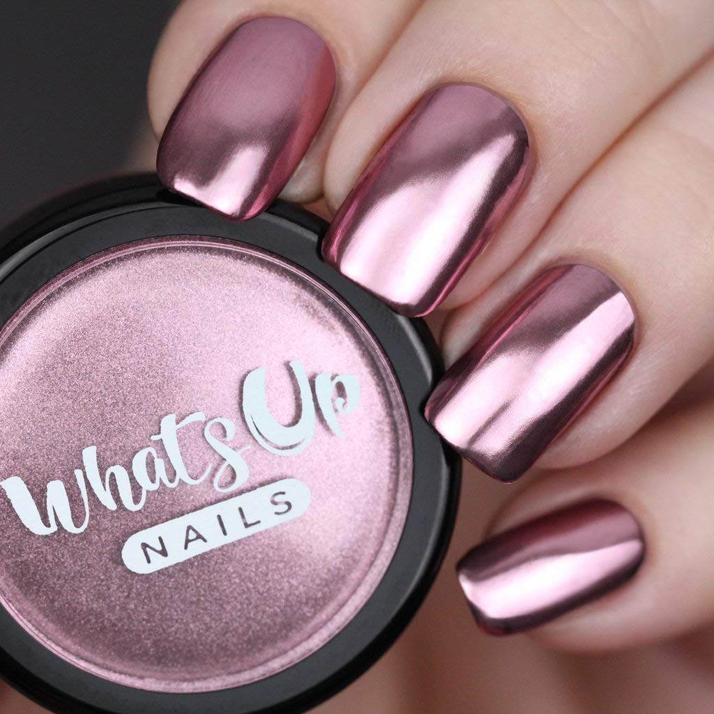 Whats Up Nails - Rose Chrome Powder For Mirror Nails