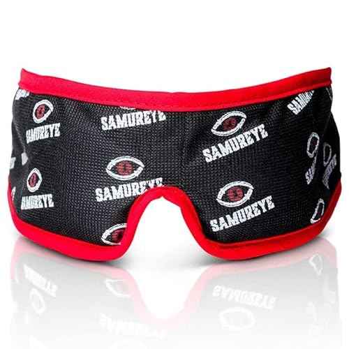Bruder Samureye Gaming Enhancement Mask l Microwaveable moist heat mask l Improve gaming performance l Faster Reaction Times l Rejuvenates and Refreshes Eyes l Comfortable adjustable and hand washable