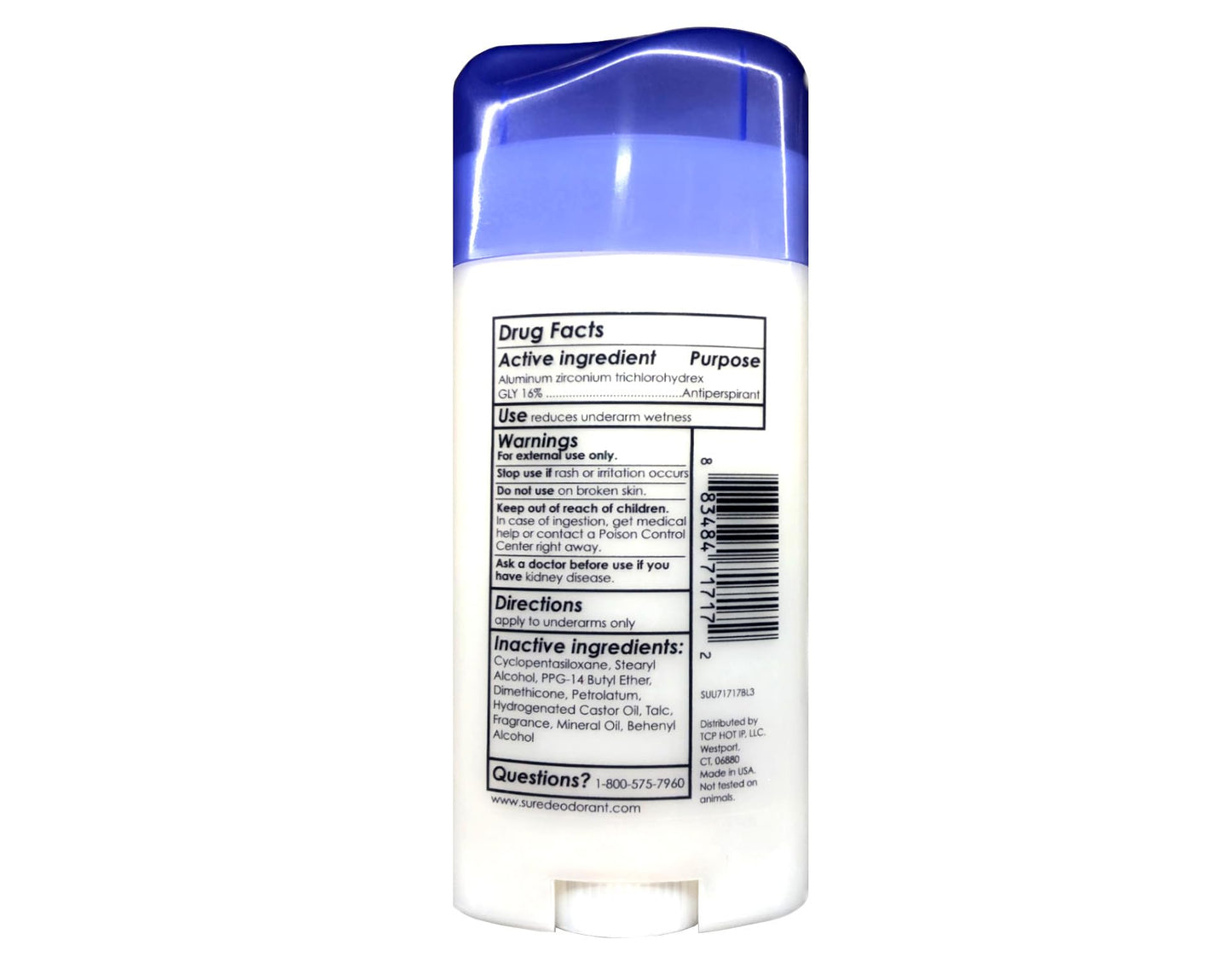 Sure Anti-Perspirant Deodorant Invisible Solid Unscented 2.60 oz (Pack of 10)