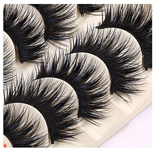 5 Pairs Black Thick Makeup Natural False Eyelashes Eye Lash Long Handmade Soft False Eyelashes