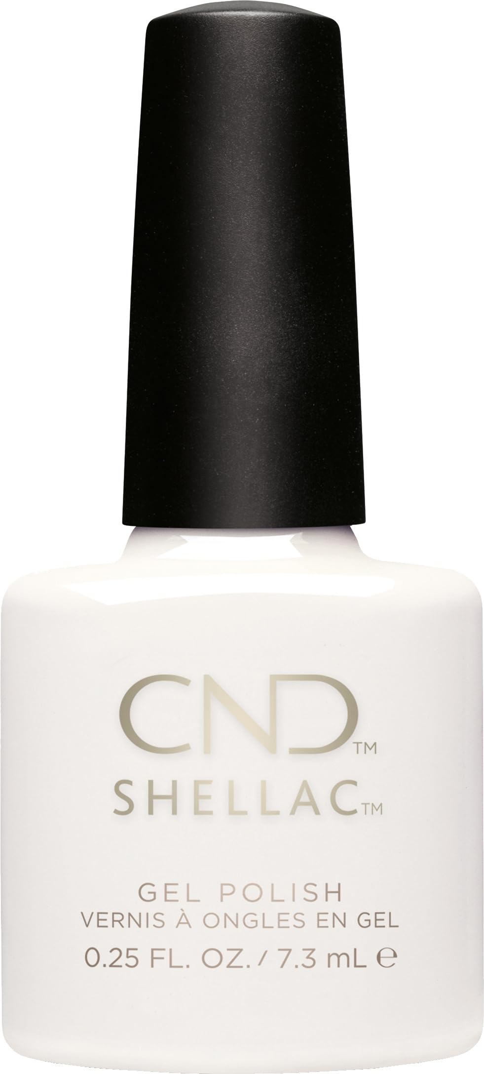 CND Shellac Gel Nail Polish, Long-lasting NailPaint Color with Curve-hugging Brush, White Polish, 0.25 fl oz