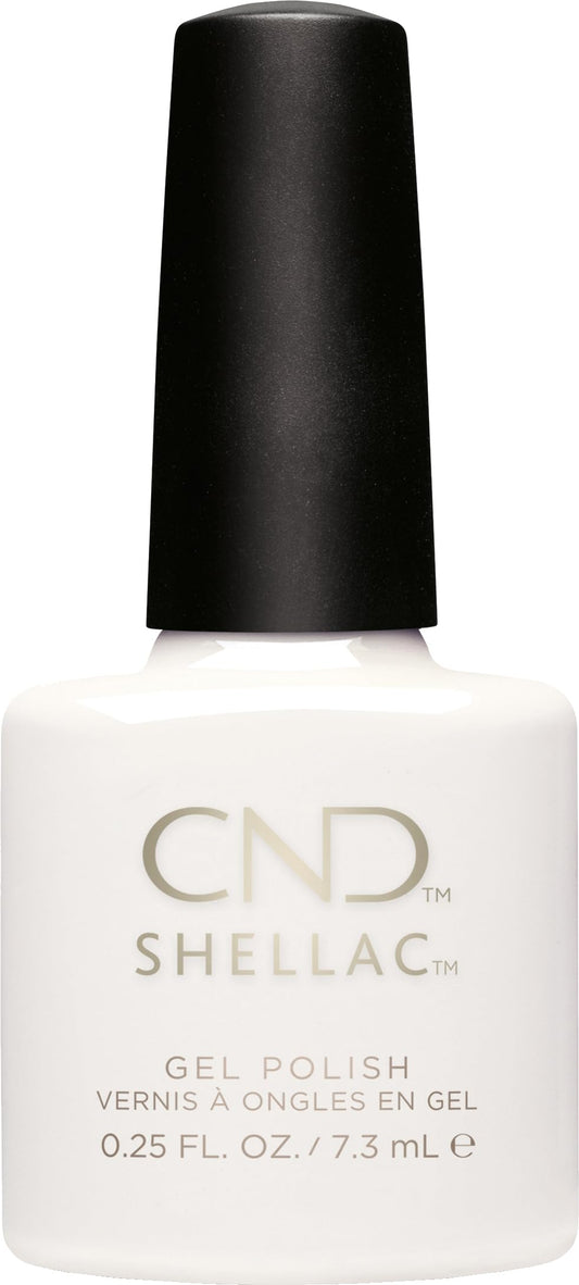 CND Shellac Gel Nail Polish, Long-lasting NailPaint Color with Curve-hugging Brush, White Polish, 0.25 fl oz