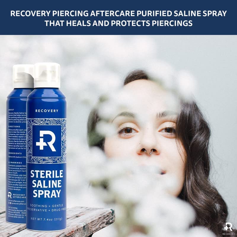 Recovery Aftercare Saline Spray 7.4 oz – Piercing Cleaner