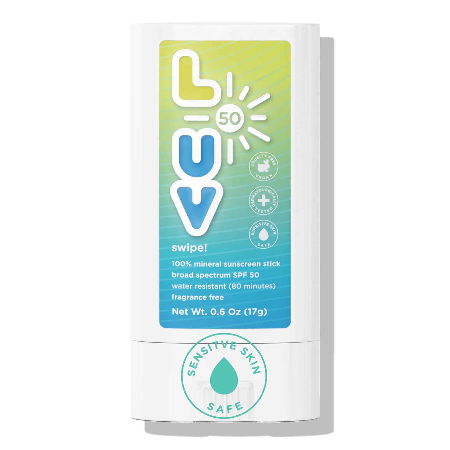 L-UV swipe! SPF 50 Mineral Sunscreen Stick, Broad-Spectrum Protection Against UVA & UVB Rays, Perfect For Everyday Activities & Outdoor Adventures, Lightweight Sun Protection, Sensitive Skin Safe.
