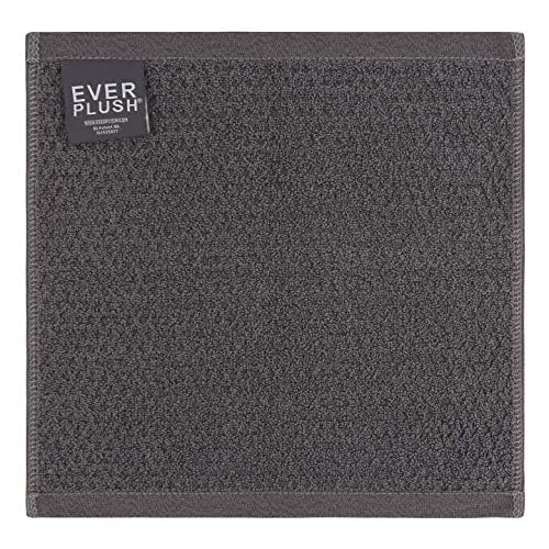 Diamond Jacquard Washcloth Towel Set, 6 PC, Charcoal