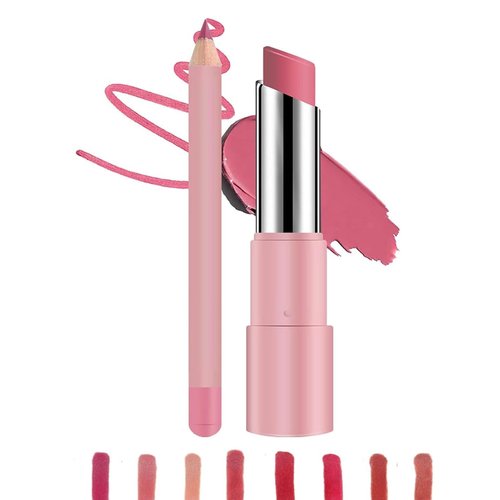 Joyeloo Hydrating Glaze Lip Balm with Hyaluronic Acid, 8 Colors Joyeloo Lip Glaze, Non-sticky Shine, Long-Lasting Waterproof Matte Lipstick Set (#07)