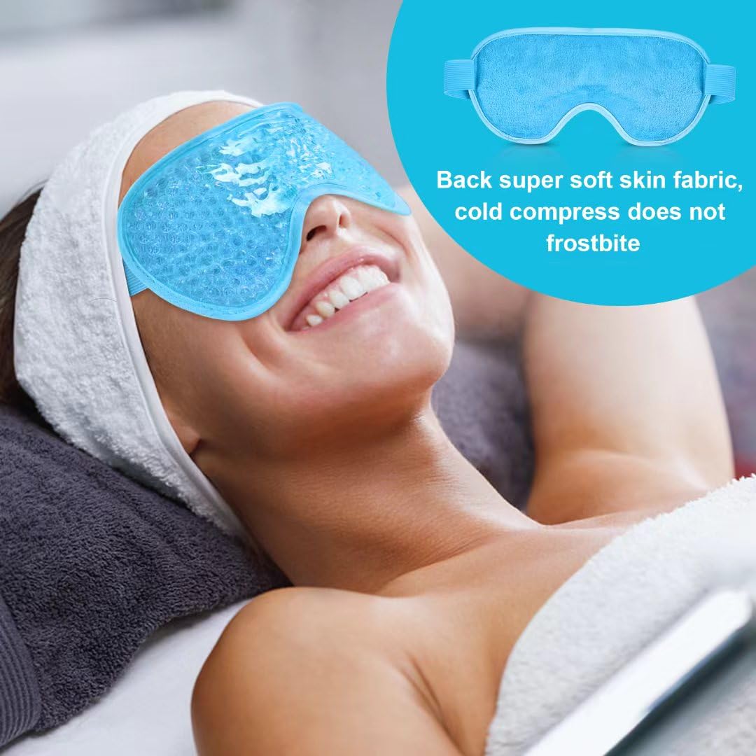 ONLYSKY BEAUTY Cold Eye Mask Cooling Gel Eye-Mask for Dry Eyes, Eye relax and Pressure Release as Gift for women (Blue)