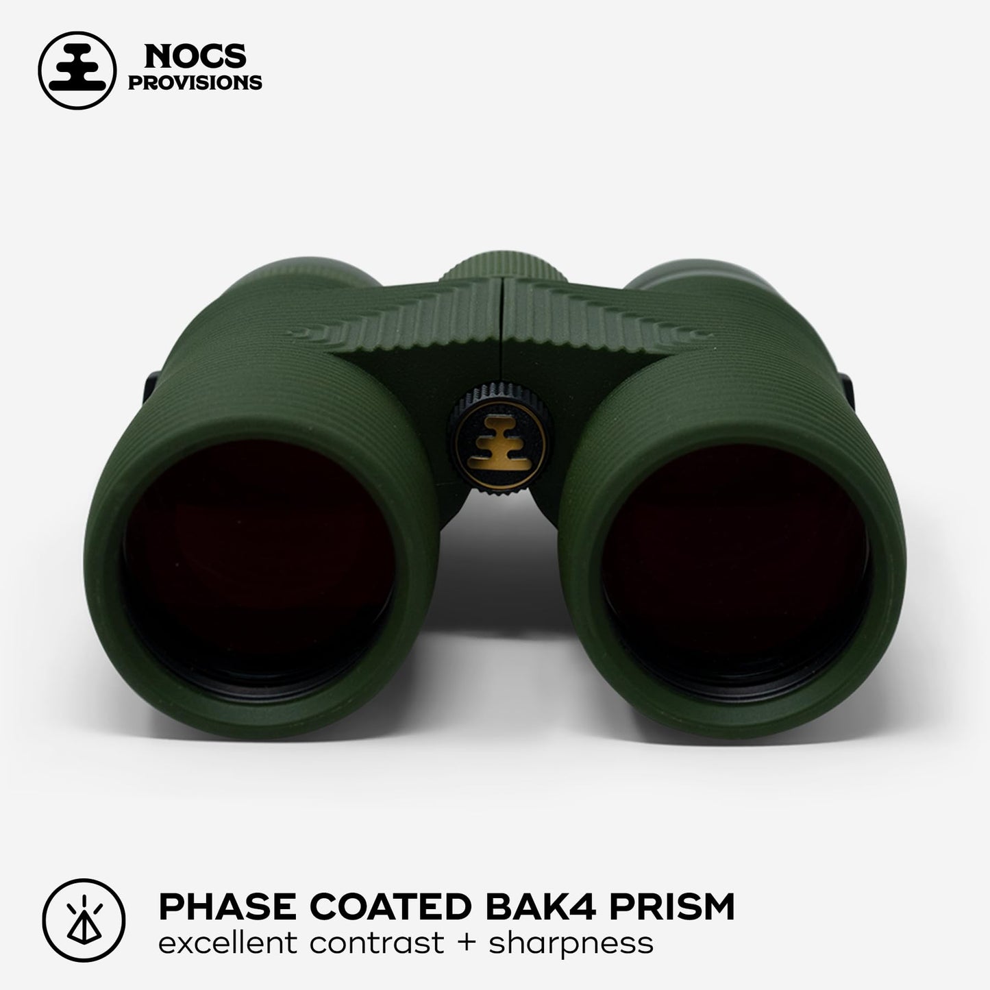 Nocs Provisions Pro Issue 8x42 Waterproof Binoculars, 8X Magnification, Phase Coated Bak4 Prism, Wide View Multi-Coated Lenses for Bird Watching, Wildlife Viewing & Stargazing - Canopy Green