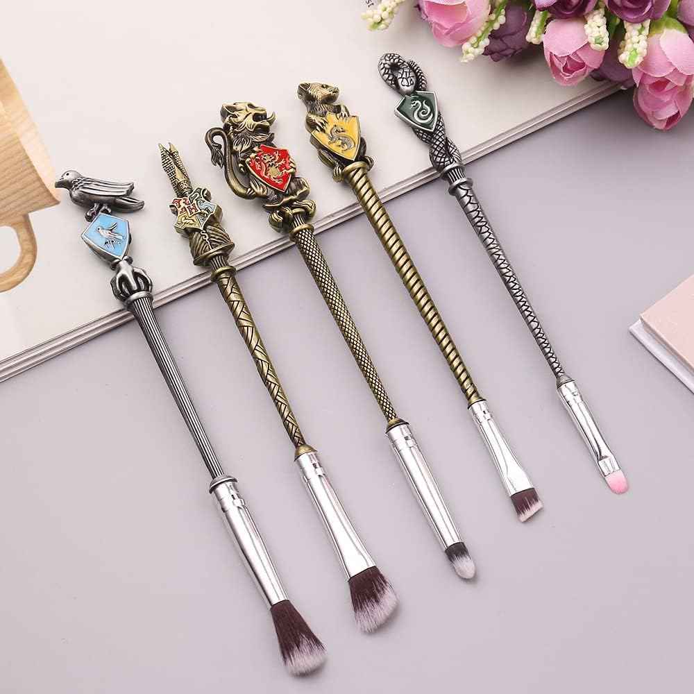 Harry Makeup Brushes Set Gifts Comb Mirror with Gift Box Makeup Brushes Set for Women Potter Magic Eye Shadow Eyeliner Blending Lip Brush