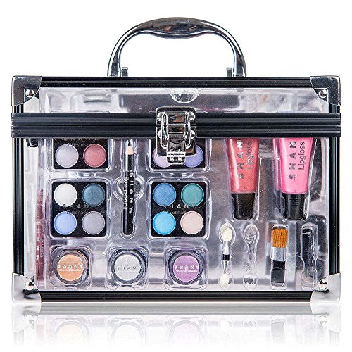 SHANY Carry All Makeup Train Case with Brushes, Palettes & Organizer
