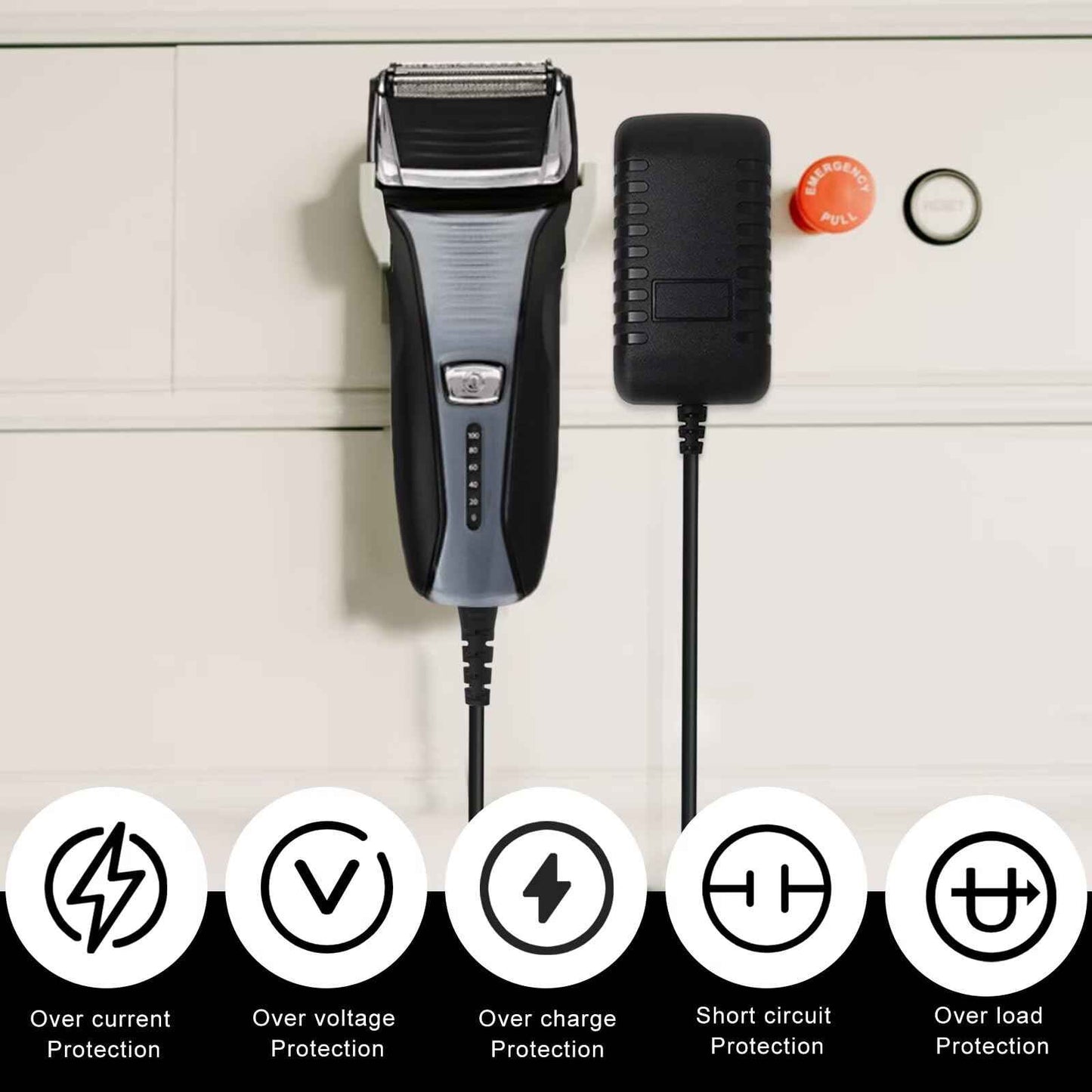 WELURE 5V Charger for Remington Shaver PR1240 PR1250 PR1260 PR1270 PR1285 PR1340 PR1342 PR1360 PR1362 PR1385 PR1387, Black Razor Trimmer Charging Cord